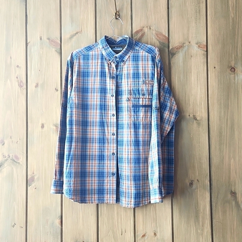 Columbia PHG Performance Hunting Plaid Shirt Size Medium